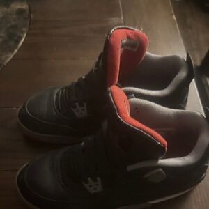 Jordan Kids Black and Red High-Top Sneakers